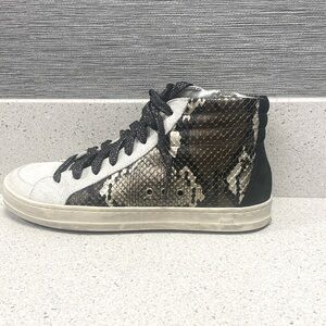 Like new P448 high top sneakers, size 7. Worn maybe twice.